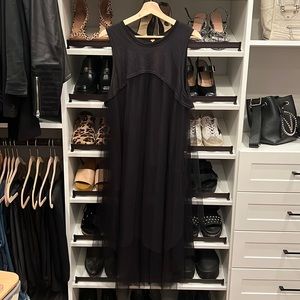 Free people tank with tulle slip overlay size M